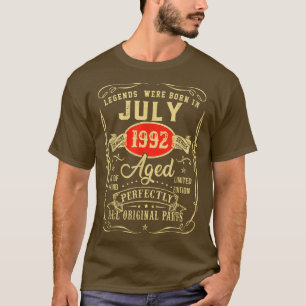 T-shirt Les Légendes Sont Nées En Juillet 1992 30ème Anniv