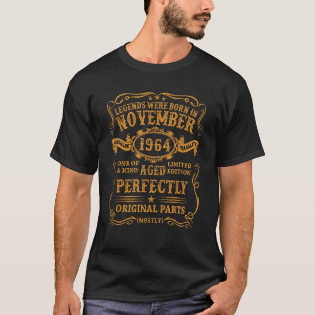 T-shirt Les Légendes Sont Nées En Novembre 1964 58 Ans Fo (Devant)