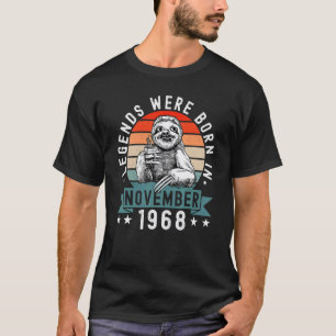 T-shirt Les légendes sont nées en novembre 1968 Anniversa