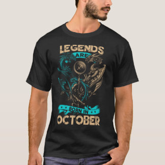 T-shirt Les Légendes Sont Nées En Octobre