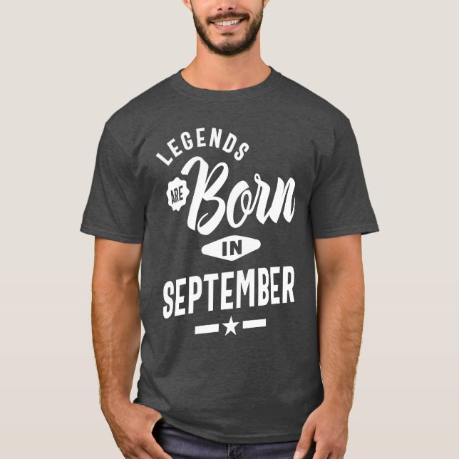 T-shirt Les Légendes Sont Nées En Septembre (Devant)