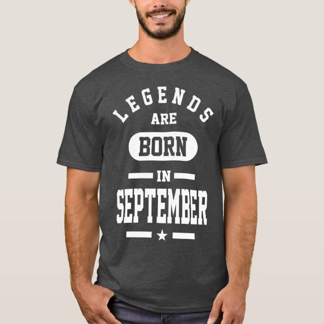 T-shirt Les Légendes Sont Nées En Septembre (Devant)