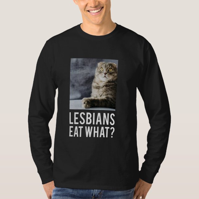 T-shirt Les lesbiennes mangent ce que (Devant)