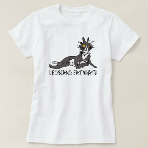 T-SHIRT LES LESBIENS MANGENT QUOI ! ? ! ?