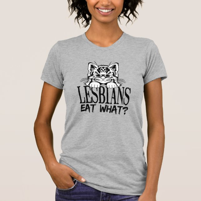 T-SHIRT LES LESBIENS MANGENT QUOI ? (Devant)