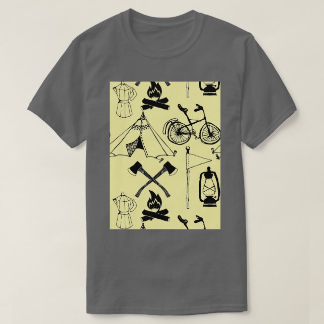 T-shirt Les Letx27 vont camper (Design devant)