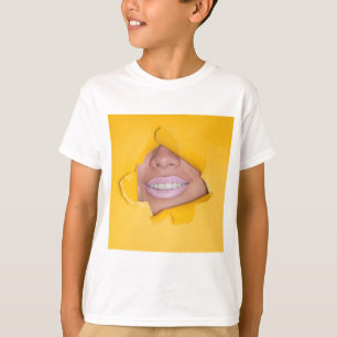 T-shirt Les lèvres du visage Sourire Jaune