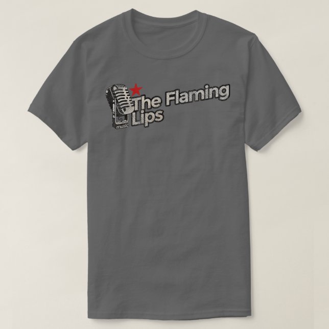 T-shirt Les lèvres flamboyantes Vintages (Design devant)