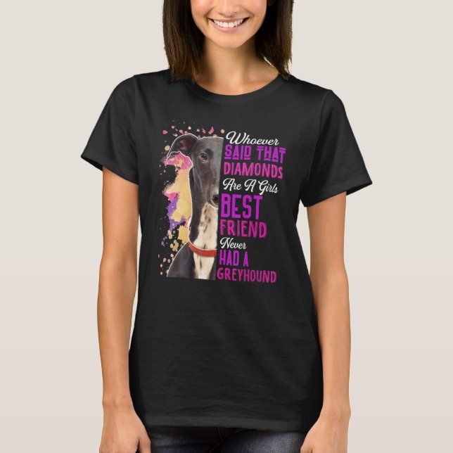 T-shirt Les lévriers sont les meilleurs amis d'une fille D (Devant)