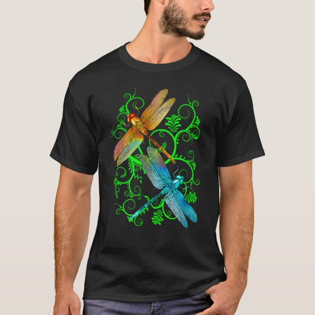 T-shirt Les libellules dans le jardin (Devant)