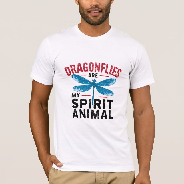 T-shirt Les libellules sont mon esprit animal (Devant)