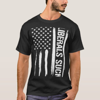 T-shirt Les libéraux conservateurs chassent le drapeau amé