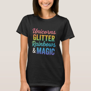T-shirt Les licornes scintillent de arcs-en-ciel et de mag