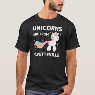 T-shirt Les licornes viennent de Fayetteville Caroline du