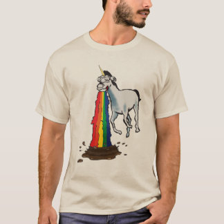 T-shirt Les licornes vomissent des arcs-en-ciel