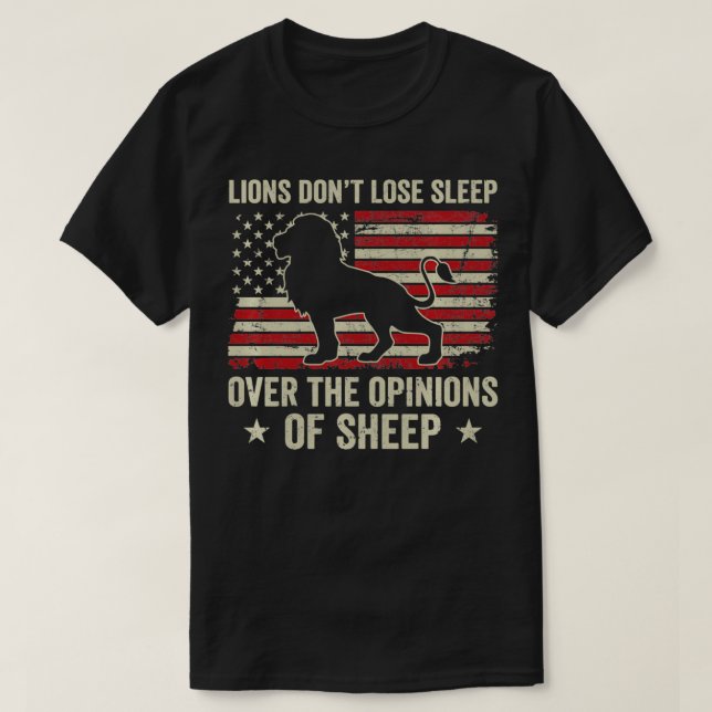 T-shirt Les lions ne perdent pas leur sommeil devant les o (Design devant)