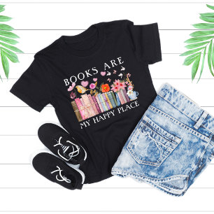 T-shirt Les livres d'amoureux du livre sont mon endroit he