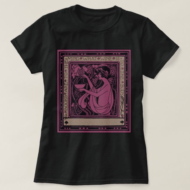 T-shirt Les livres de livres Art nouveau sont à l'esprit (Design devant)