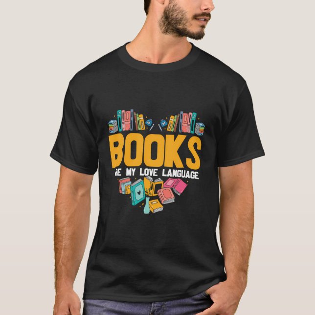 T-shirt Les Livres Sont Ma Langue D'Amour Lecture Vocabula (Devant)