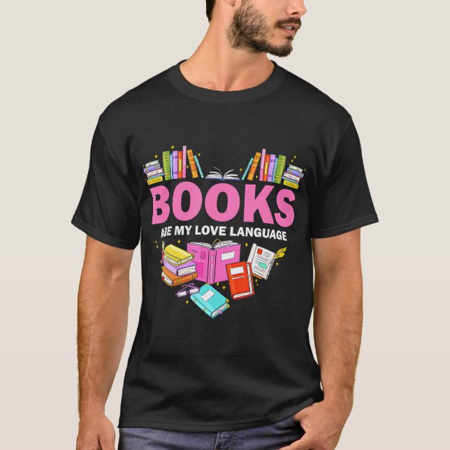 T-shirt Les Livres Sont Mon Amour Langue Lecture Louvain B (Devant)