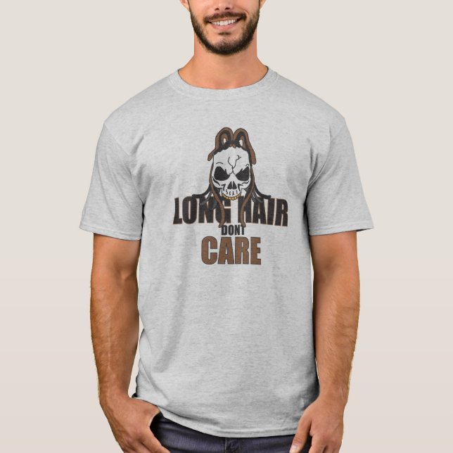 T-shirt Les longs cheveux ne s'inquiètent pas (Devant)