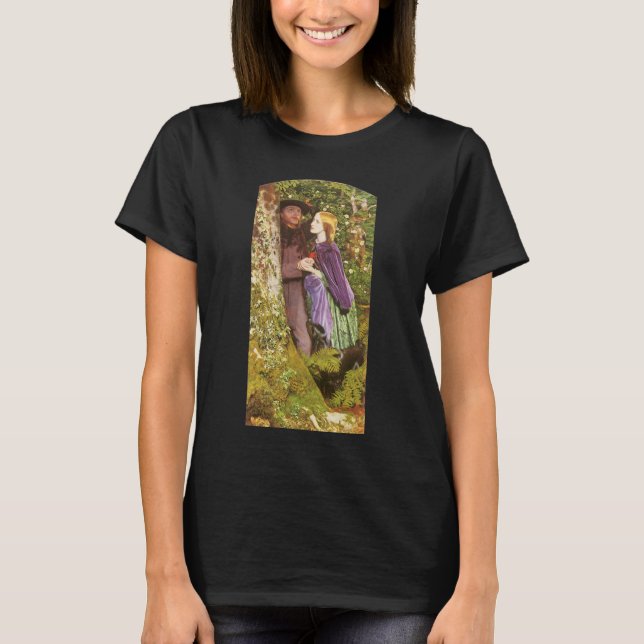 T-shirt Les Longs Fiançailles par Arthur Hughes, Art Vinta (Devant)