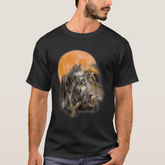 T-shirt Les loups des hommes de montagne regardent Amérind