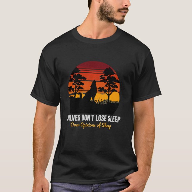 T-shirt Les loups ne perdent pas le sommeil sur les opinio (Devant)