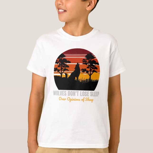 T-shirt Les loups ne perdent pas leur sommeil sur les opin (Devant)