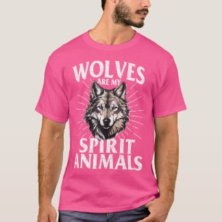 T-shirt Les Loups Sont Mon Esprit Les Animaux Les Loups La