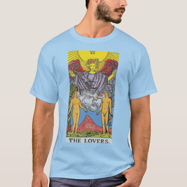 T-shirt Les Lovers Tarot Card Tarots Lecture (Devant)