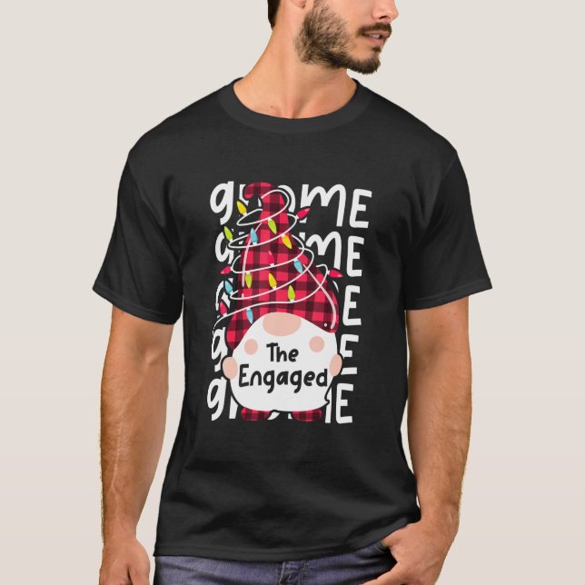 T-shirt Les lumières de Noël de la famille Gnome (Devant)