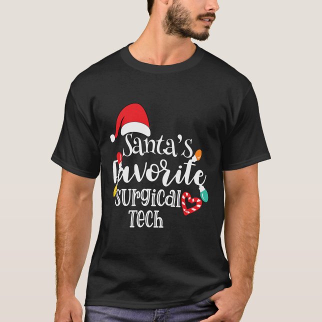 T-shirt Les lumières de Noël de la tech chirurgicale préfé (Devant)
