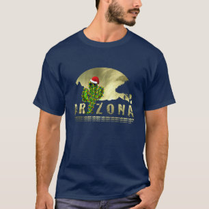 T-shirt Les lumières de Noël de l'Arizona Saguaro