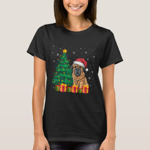 T-shirt Les lumières de Noël du moche Mastiff du Père Noël