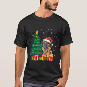 T-shirt Les lumières de Noël du moche Mastiff du Père Noël
