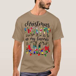 T-shirt Les lumières de Noël sont ma couleur préférée Funn