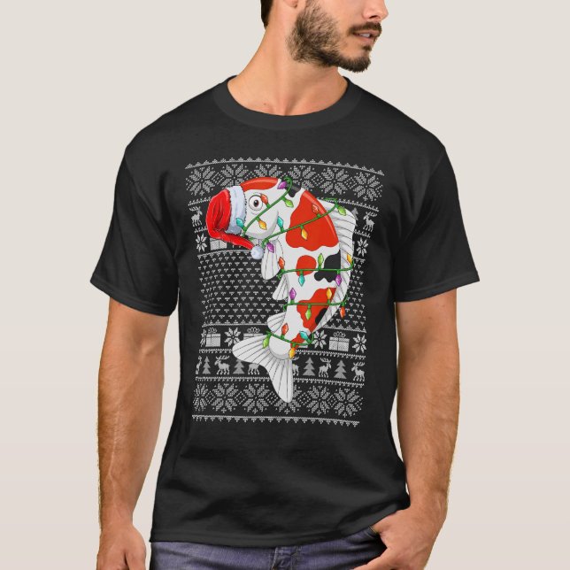 T-shirt Les Lumières de Xmas Ugly (Devant)