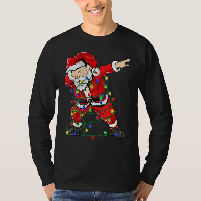 T-shirt Les lumières des arbres de Noël Dabing Père Noël p (Devant)
