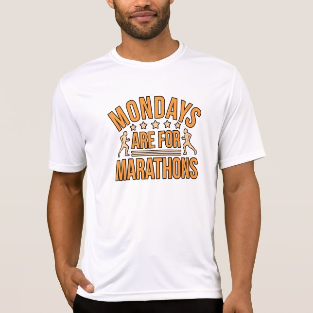 T-shirt Les Lundi Sont Pour Marathons Runner Coureur Lover (Devant)