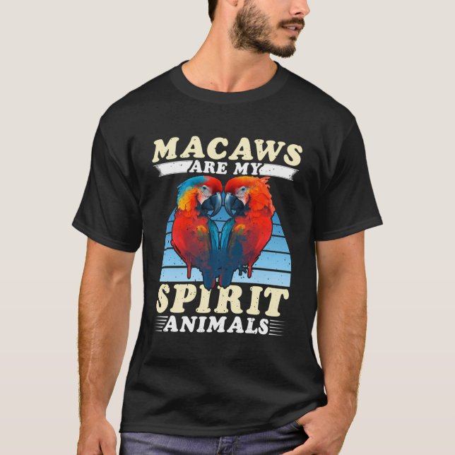 T-shirt Les Macaws Sont Mon Esprit Les Animaux Les Perroqu (Devant)