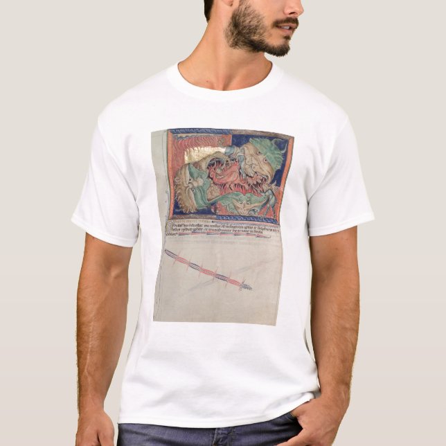 T-shirt Les mâchoires de l'enfer avalant le dragon rouge (Devant)