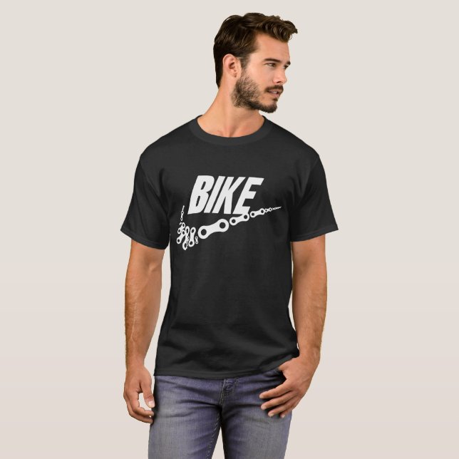 T-shirt Les maillons de chaîne de vélo murmurent la (Devant entier)