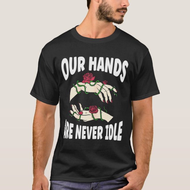 T-shirt Les Mains Ne Sont Jamais Idle American Sign Langua (Devant)