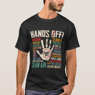 T-shirt Les Mains Rétro De Protestation De La Sécurité Soc