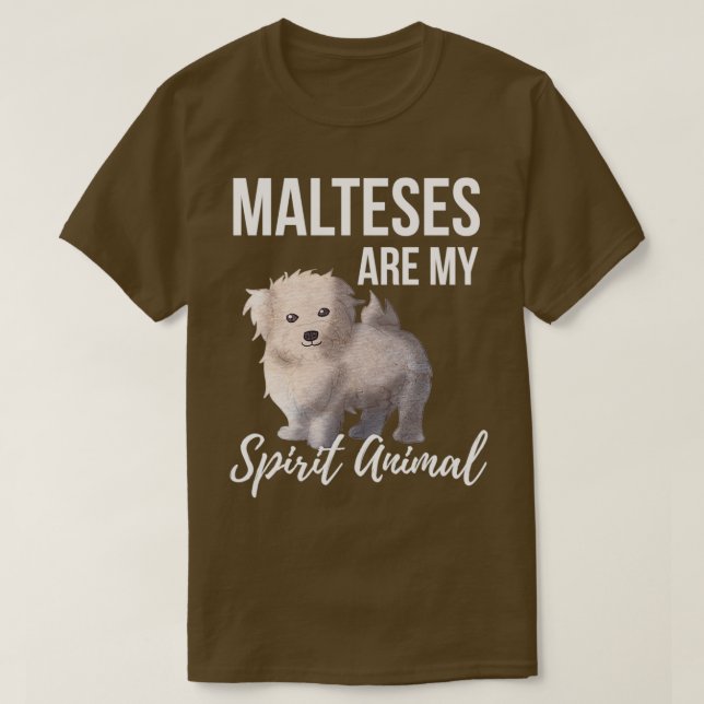 T-shirt Les Maltais sont mon esprit animal (Design devant)