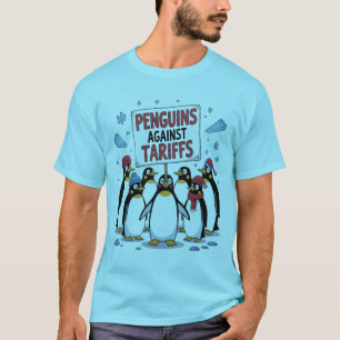 T-shirt les manchots drôles contre les tarifs résistent au
