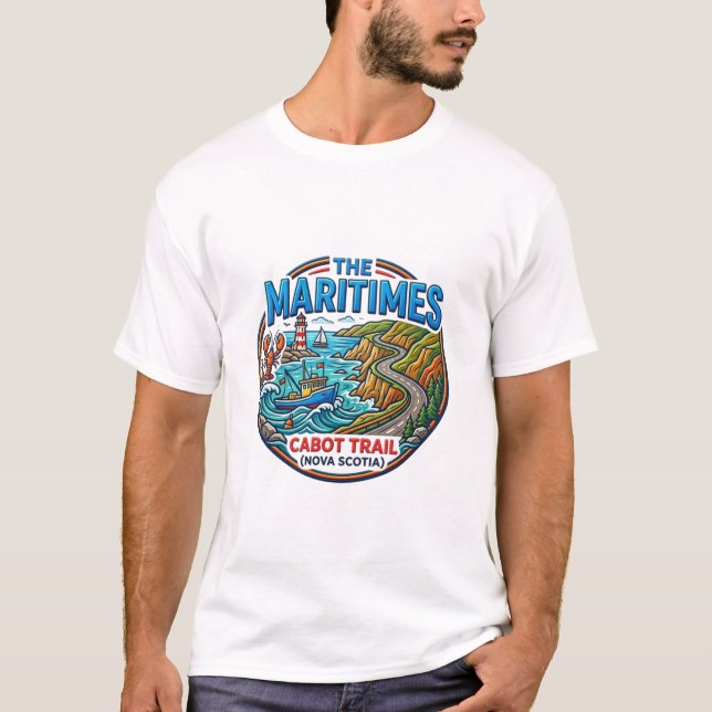 T-SHIRT LES MARITIMES TRAIL CABOT NOUVELLE-ÉCOSSE (Devant)
