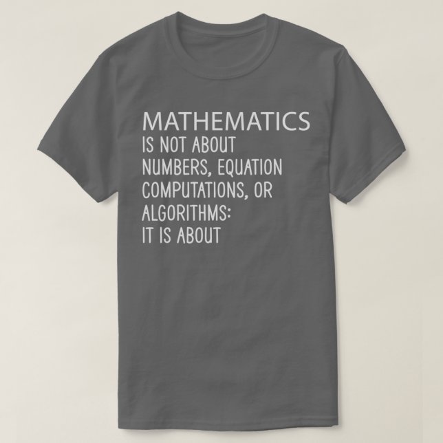 T-shirt Les mathématiques ne concernent pas les nombres éq (Design devant)