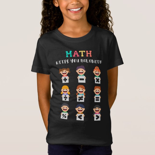 T-Shirt Les mathématiques vous maintiennent en équilibre (Devant)